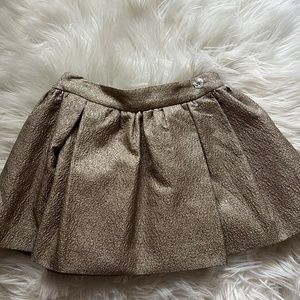 Gold metallic brocade skirt